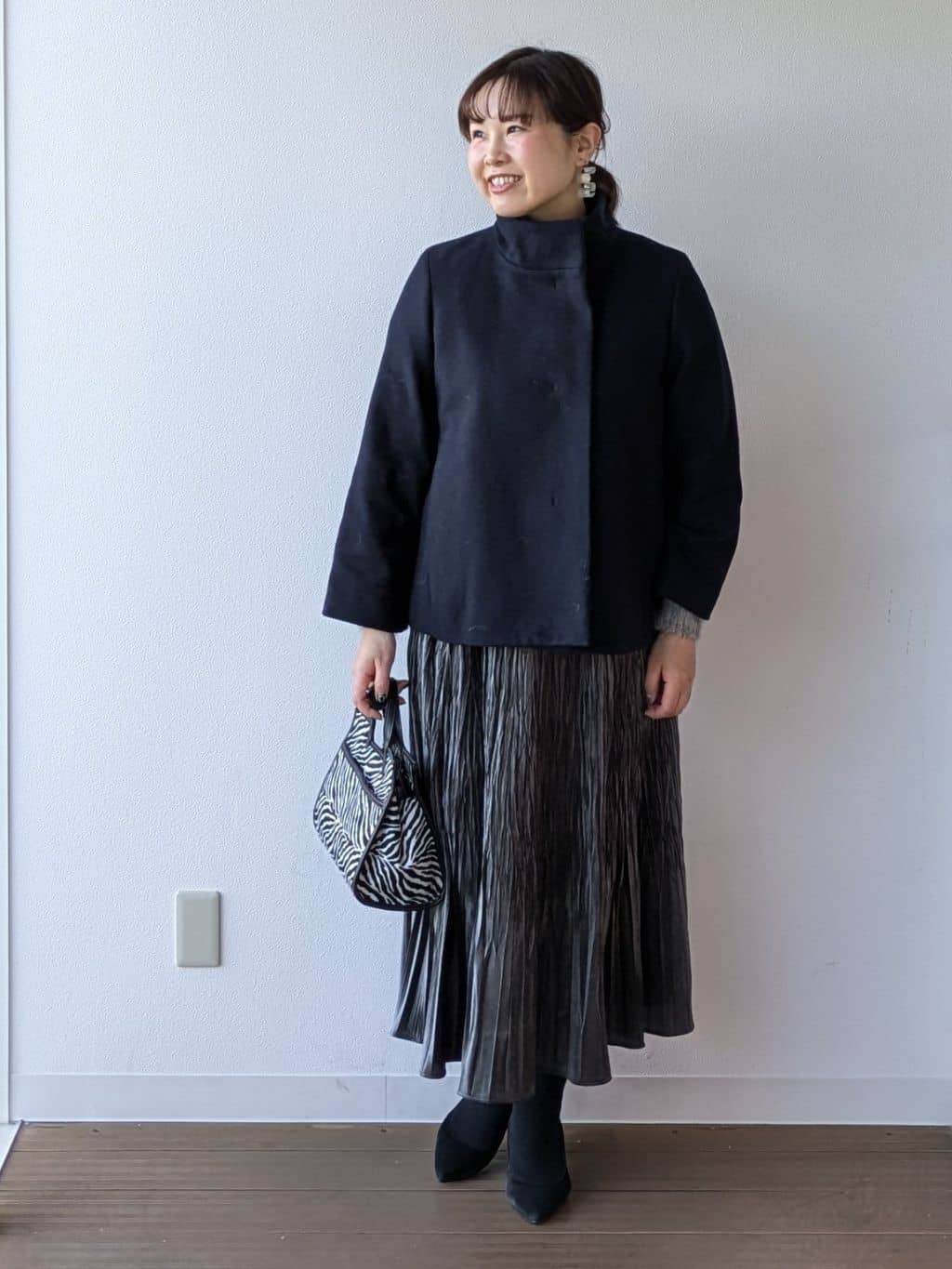 なみきさんの「UNTITLED｜【ゆったり】アルパカ混シャギー カーディガン」を使ったコーディネート