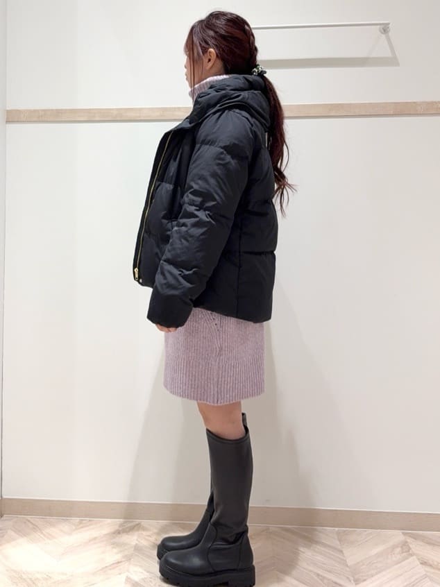 nanaさんの「SHOO･LA･RUE｜【撥水/洗える】ショートフーディーダウン」を使ったコーディネート