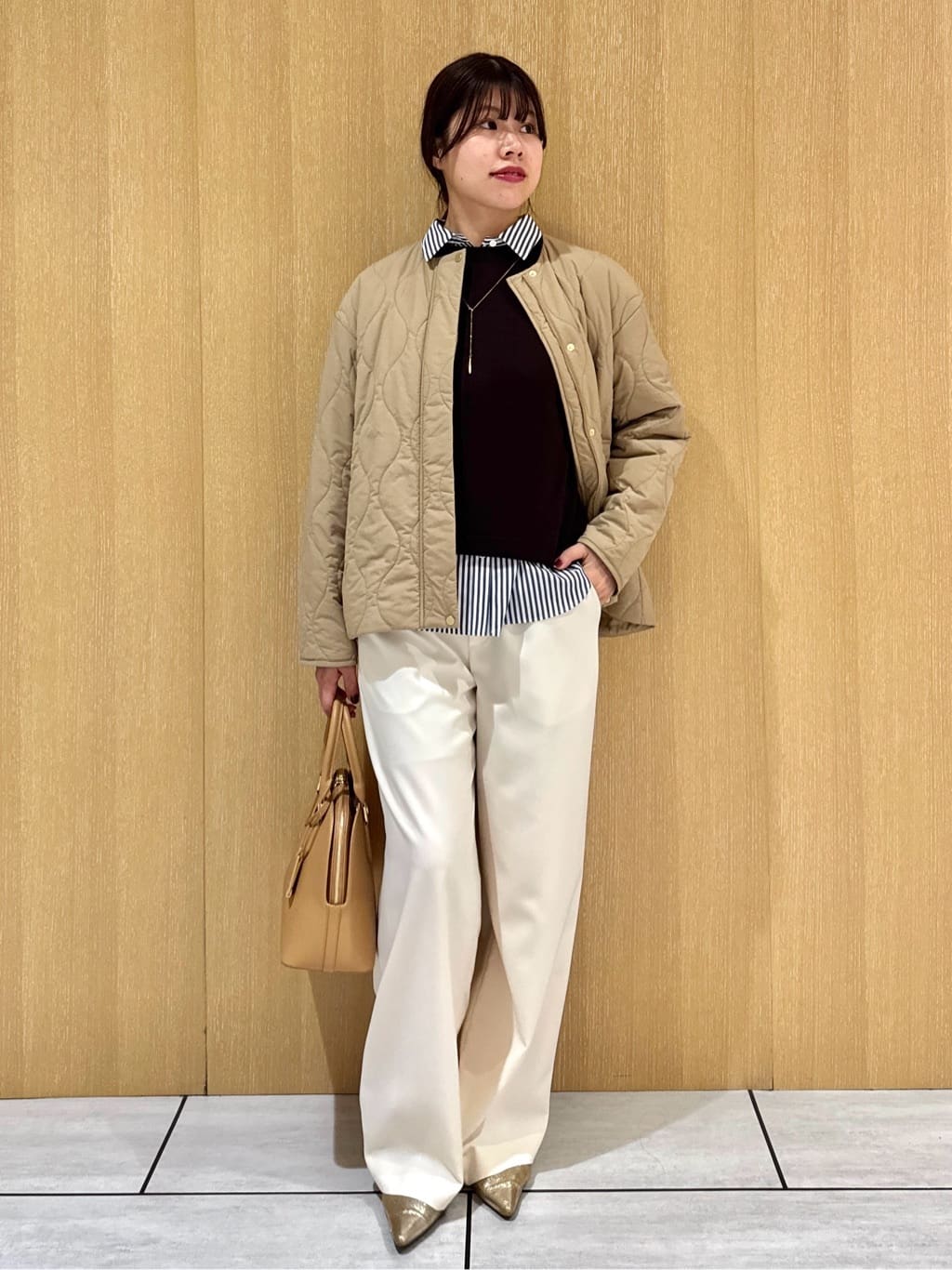 nanaさんの「UNTITLED｜【8色展開／コンパクト丈】レーヨン混 コクーンニット」を使ったコーディネート