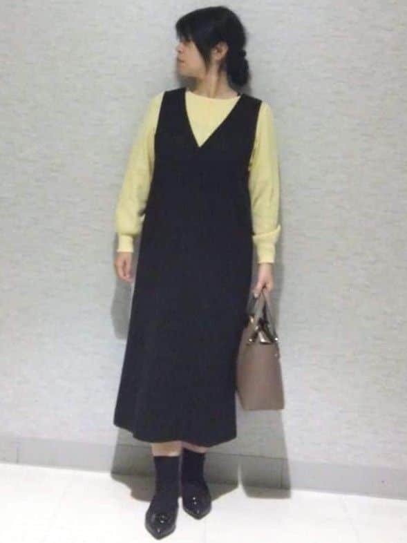 sakoさんの「Reflect｜【選べる8色／スカートにもパンツにも◎】ウール混ボートネックニット」を使ったコーディネート