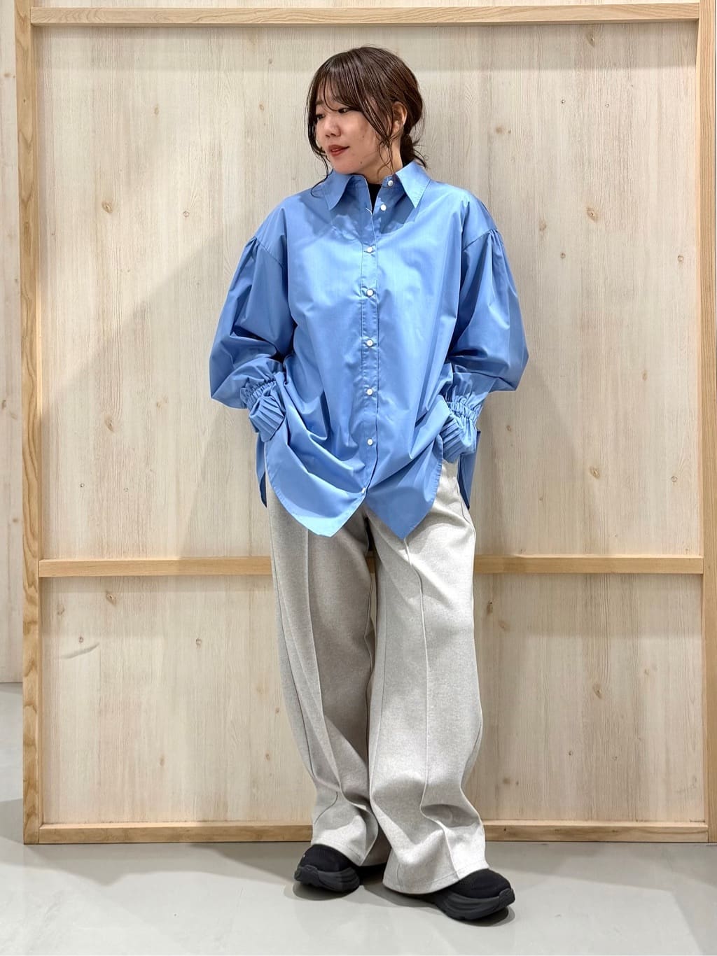 nanaさんの「THE SHOP TK｜ピンタックワイドパンツ」を使ったコーディネート