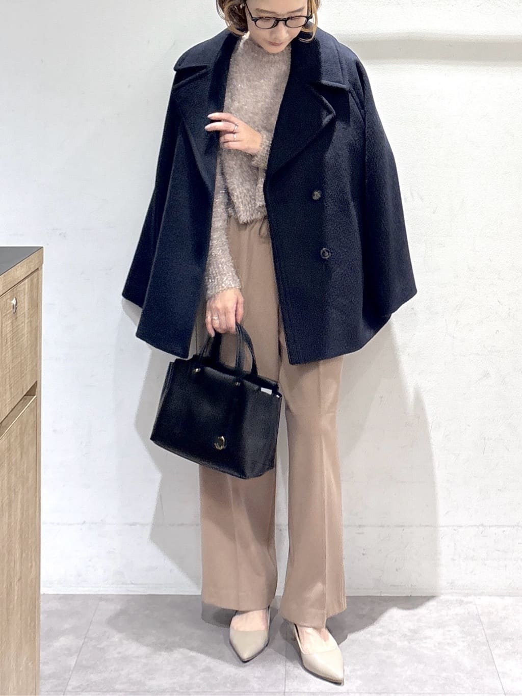 たけねぇさんの「OPAQUE.CLIP｜カシミヤブレンドウールミドルピーコート」を使ったコーディネート
