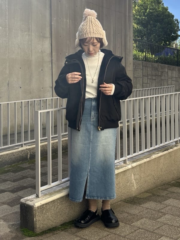 ga_riさんの「THE SHOP TK｜【2WAY/洗える】リバーシブル フェイクファーブルゾン」を使ったコーディネート