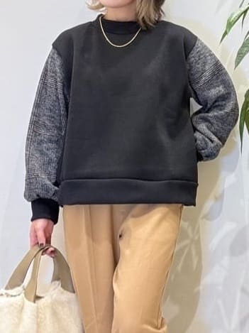misakiさんの「SHOO･LA･RUE｜【S-L/あったか】お袖チェック裏起毛トップス」を使ったコーディネート