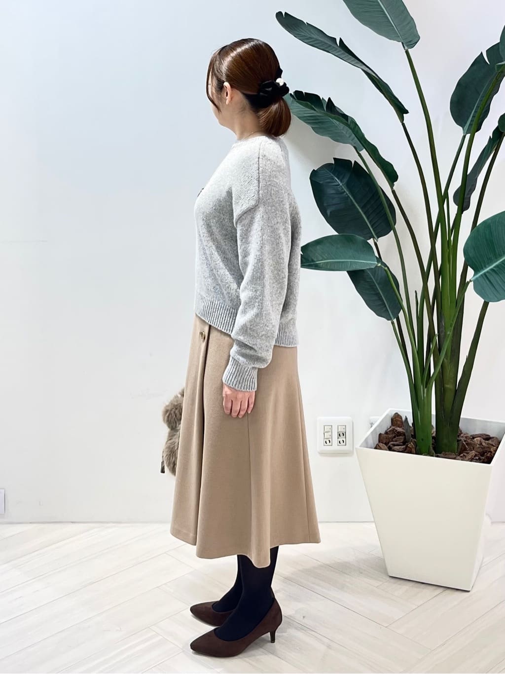 Tomoさんの「UNTITLED｜【セットアップ可/ゆったり】ウール混ラメニット」を使ったコーディネート