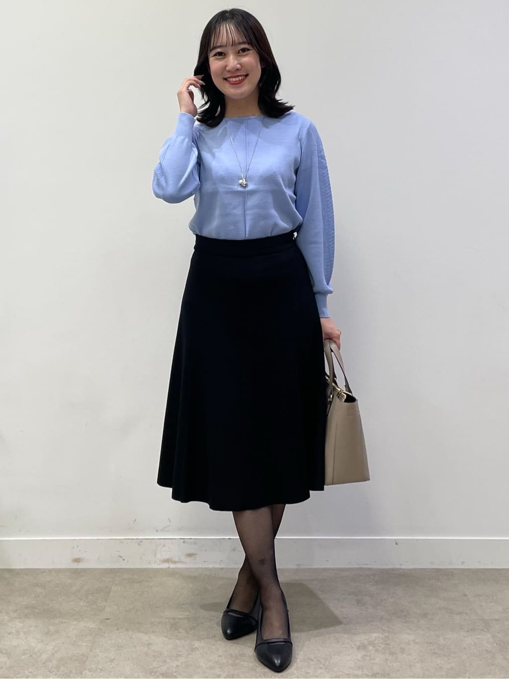 yukariさんの「Reflect｜【選べる6色／長く着られる◎】ボートネックニット」を使ったコーディネート