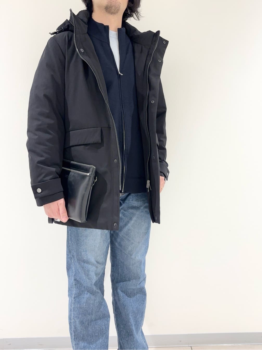 及川さんの「TAKEO KIKUCHI｜【None Of Stress】ストレッチ ダウンブルゾン」を使ったコーディネート