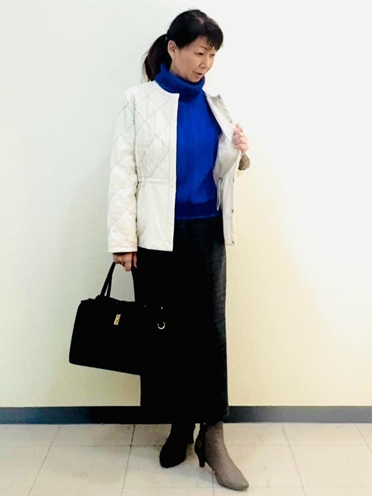 ⭐︎Eimi⭐︎さんの「Reflect｜【気軽な羽織に◎】中綿キルティングショートコート」を使ったコーディネート