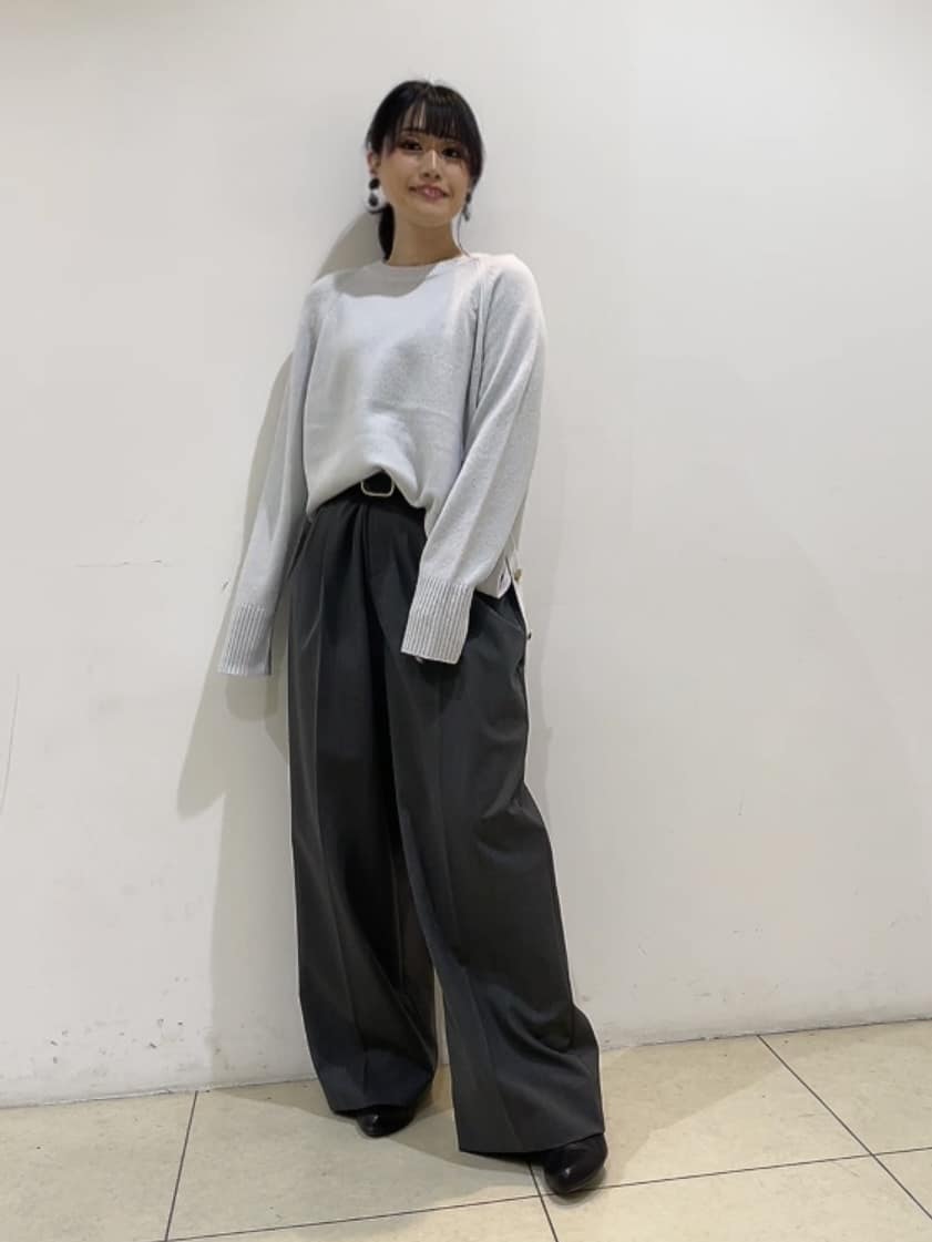 watanabeさんの「UNTITLED｜【重ね着もおすすめ/洗える】ウールカシミヤ クルーネックニット」を使ったコーディネート