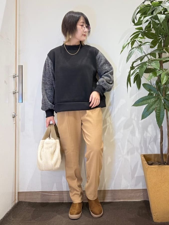 misakiさんの「SHOO･LA･RUE｜【S-L/あったか】お袖チェック裏起毛トップス」を使ったコーディネート