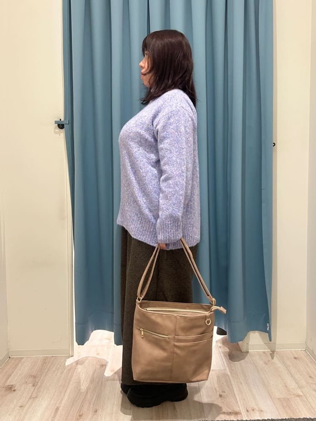 くーさんの「SHOO･LA･RUE｜【高レビュー】ウエストゴムで穿きやすい　ガウチョパンツ」を使ったコーディネート