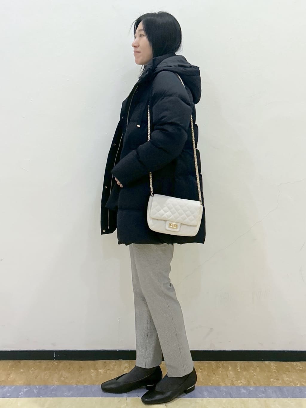 su.さんの「index｜KAWADAダウンドロストミドルコート【撥水／洗濯機OK／2WAY／静電気防止裏地】《XS～3L》」を使ったコーディネート