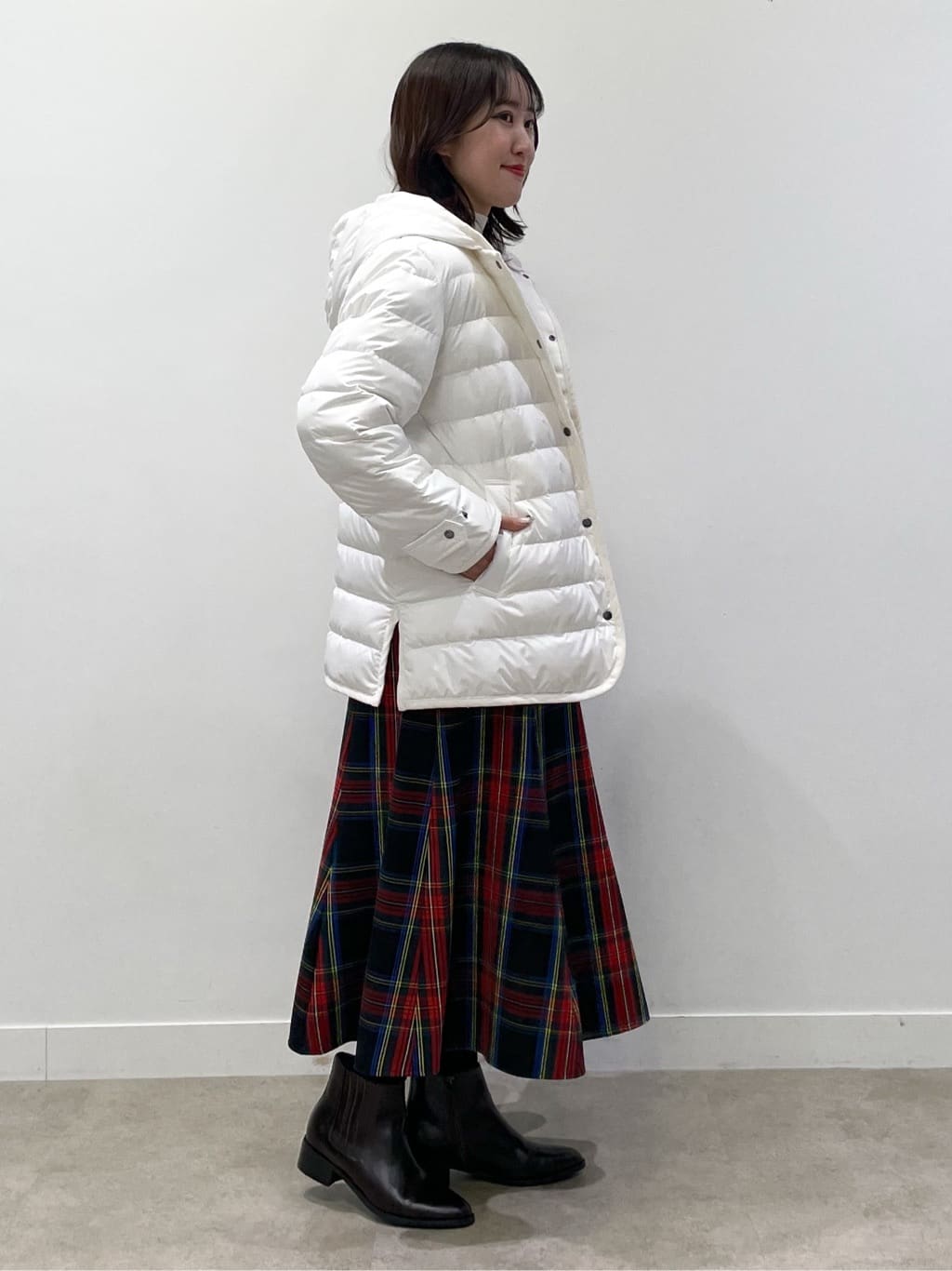 yukariさんの「Dessin｜【撥水・2WAY】ミュラーダウンコートミドル丈」を使ったコーディネート