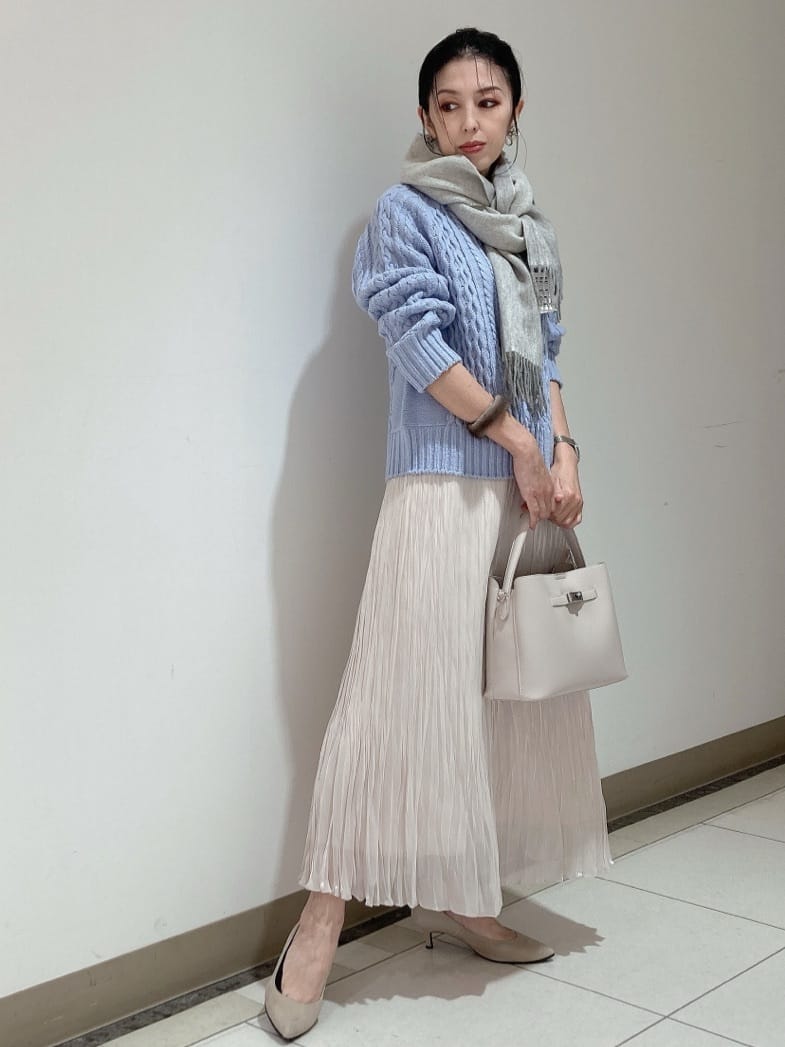 環さんの「UNTITLED｜【洗える】スポンディッシュ ケーブル柄ニット」を使ったコーディネート
