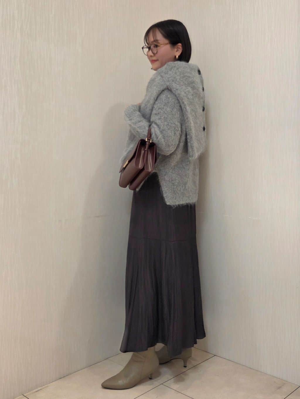 naokoさんの「UNTITLED｜【ゆったり】アルパカ混シャギー カーディガン」を使ったコーディネート
