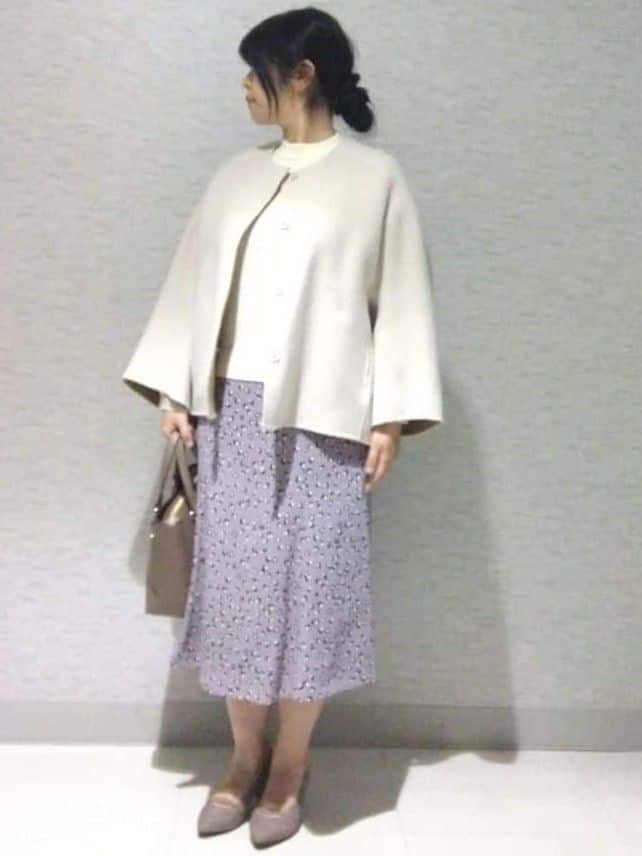 sakoさんの「Reflect｜【秋映え／重ね着風スタイルに◎】フリルプリーツスリーブニット」を使ったコーディネート