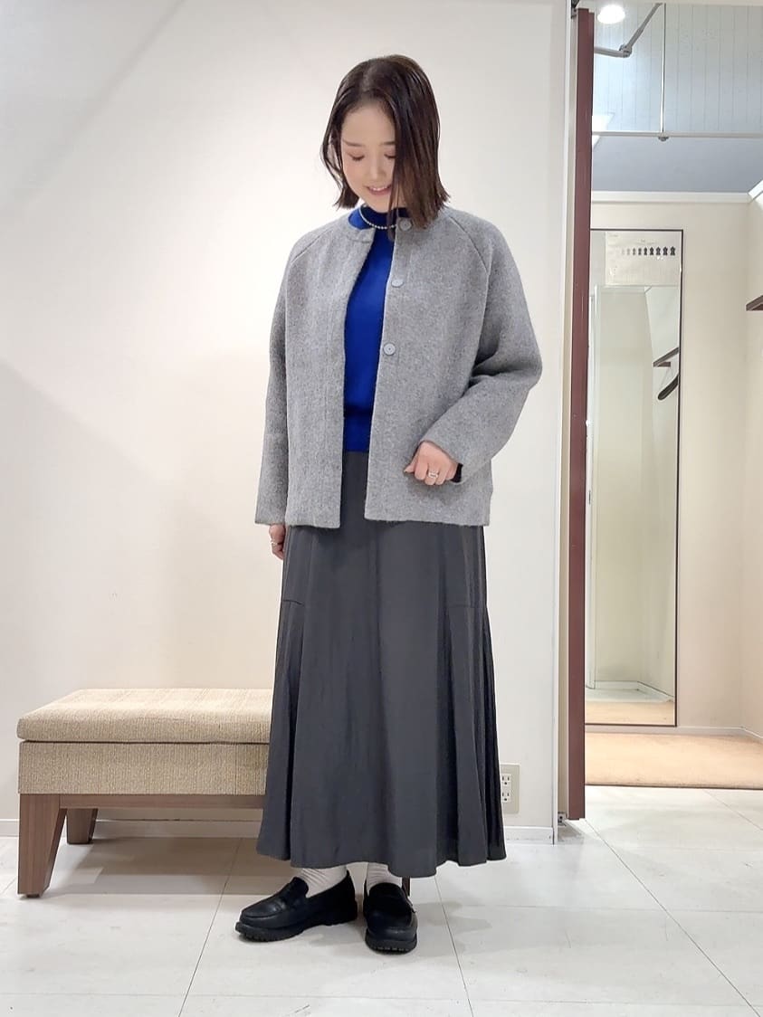 YUIさんの「UNTITLED｜【軽アウター/ミドル丈】ウールニットコーディガン」を使ったコーディネート