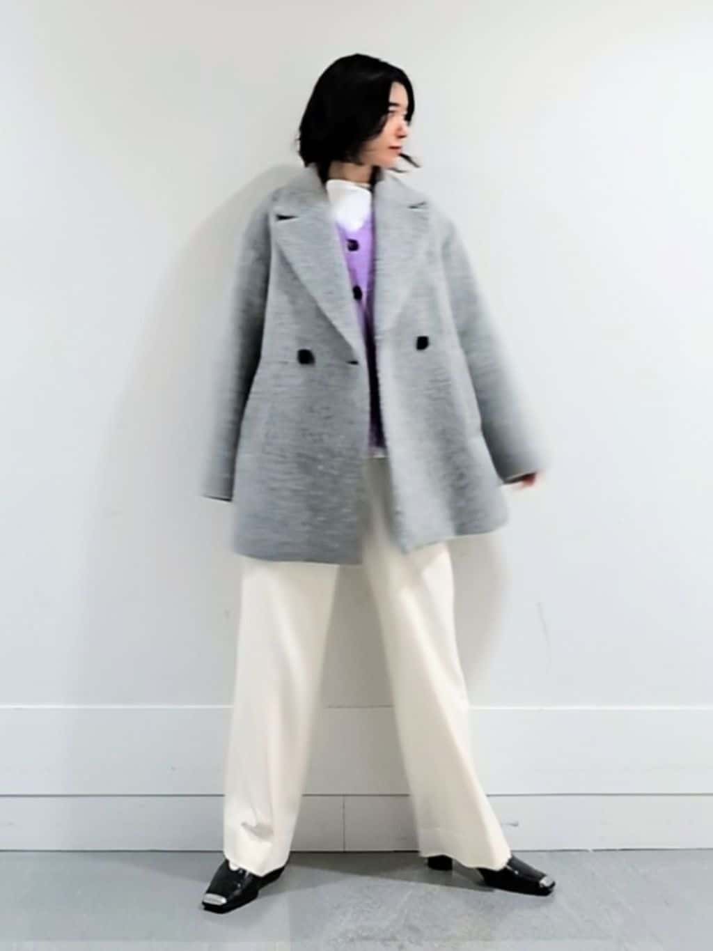 ミズタさんの「UNTITLED｜【ゆったり】アルパカ混シャギー カーディガン」を使ったコーディネート