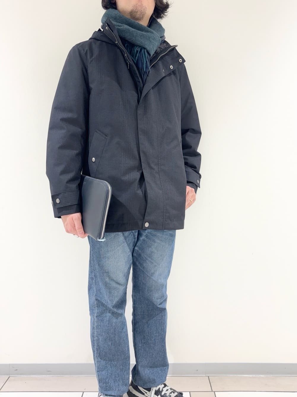及川さんの「TAKEO KIKUCHI｜【3WAY】グレンチェック ダウンライナー ブルゾン」を使ったコーディネート
