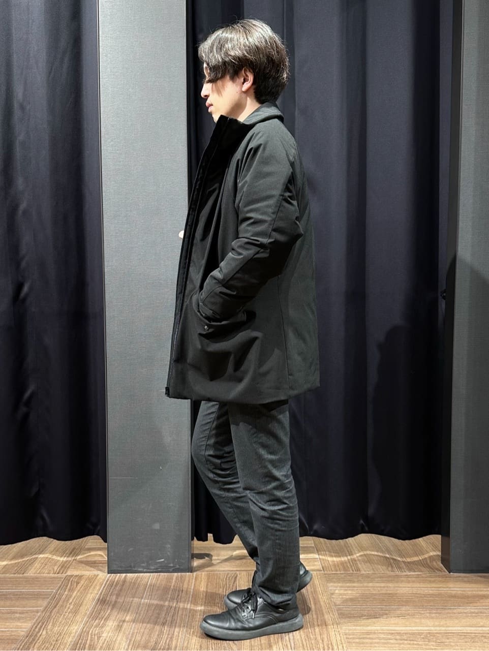 tomoyaさんの「THE SHOP TK｜【軽くて、暖かい】SORONA／ソロナ 中綿ブルゾン 防風/軽量/洗濯機OK/フード脱着可」を使ったコーディネート