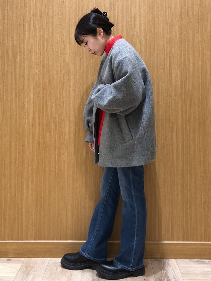 tomoさんの「OPAQUE.CLIP｜ふわふわハイネックニット【洗濯機OK】」を使ったコーディネート