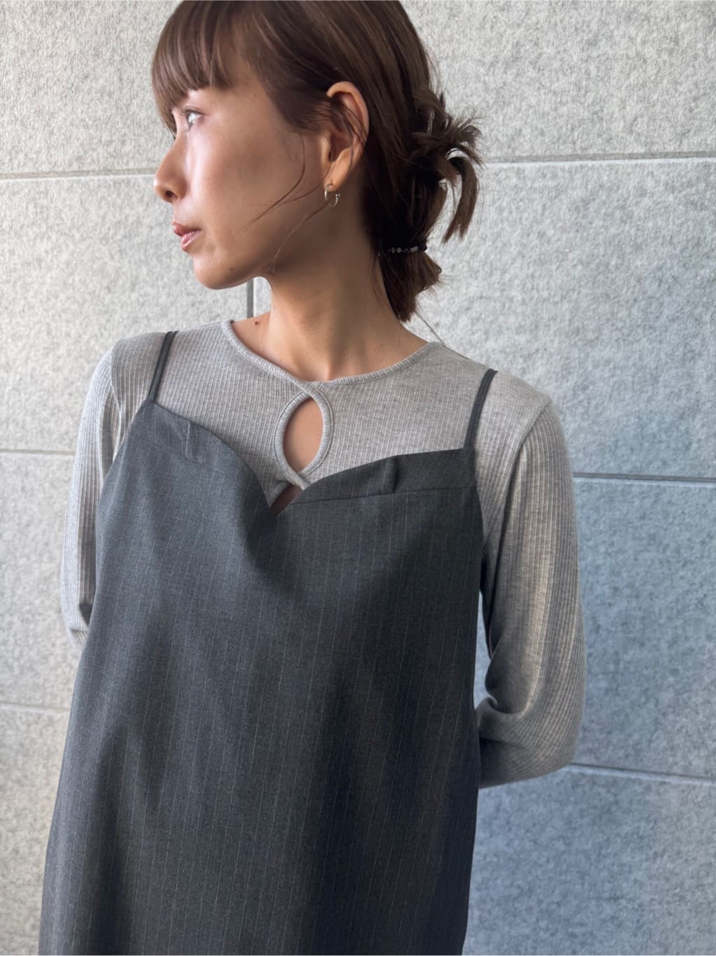designer yukaさんの「CODE A｜tailored mood mini dress」を使ったコーディネート