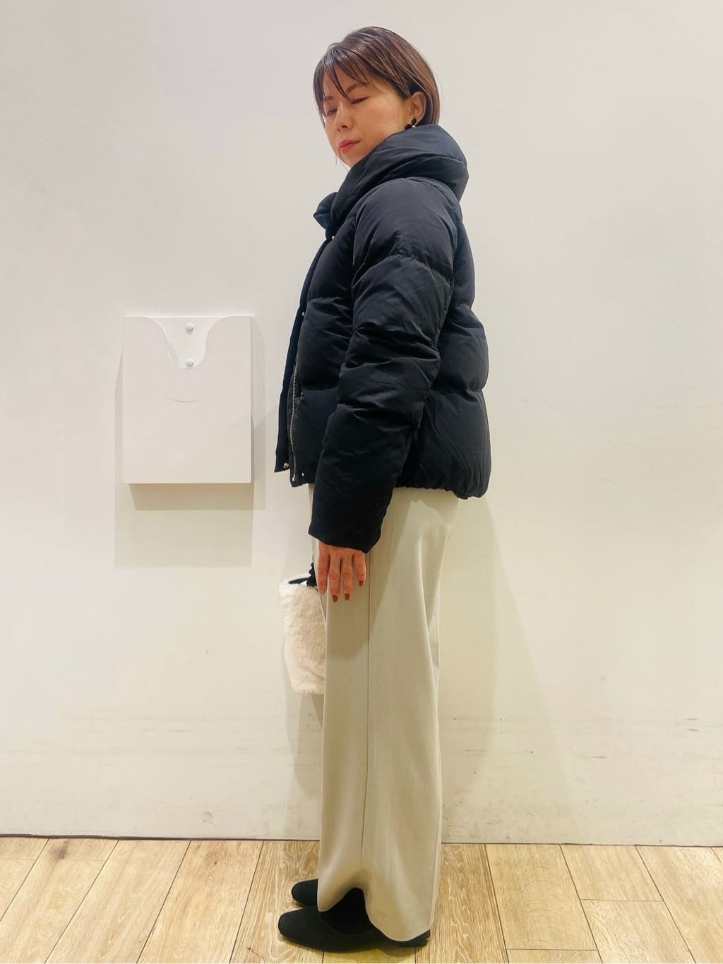 YUKOさんの「index｜選べる2丈 ハイネックカラーミックスラメニット【洗濯機OK】」を使ったコーディネート