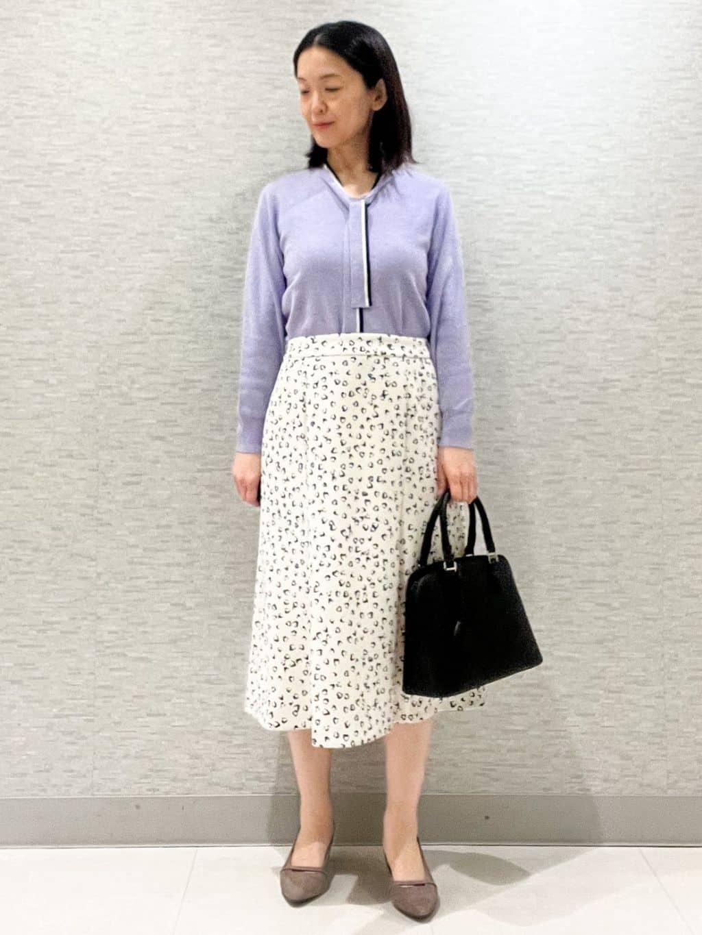 marikoさんの「Reflect｜ソフトフレアプリントスカート」を使ったコーディネート