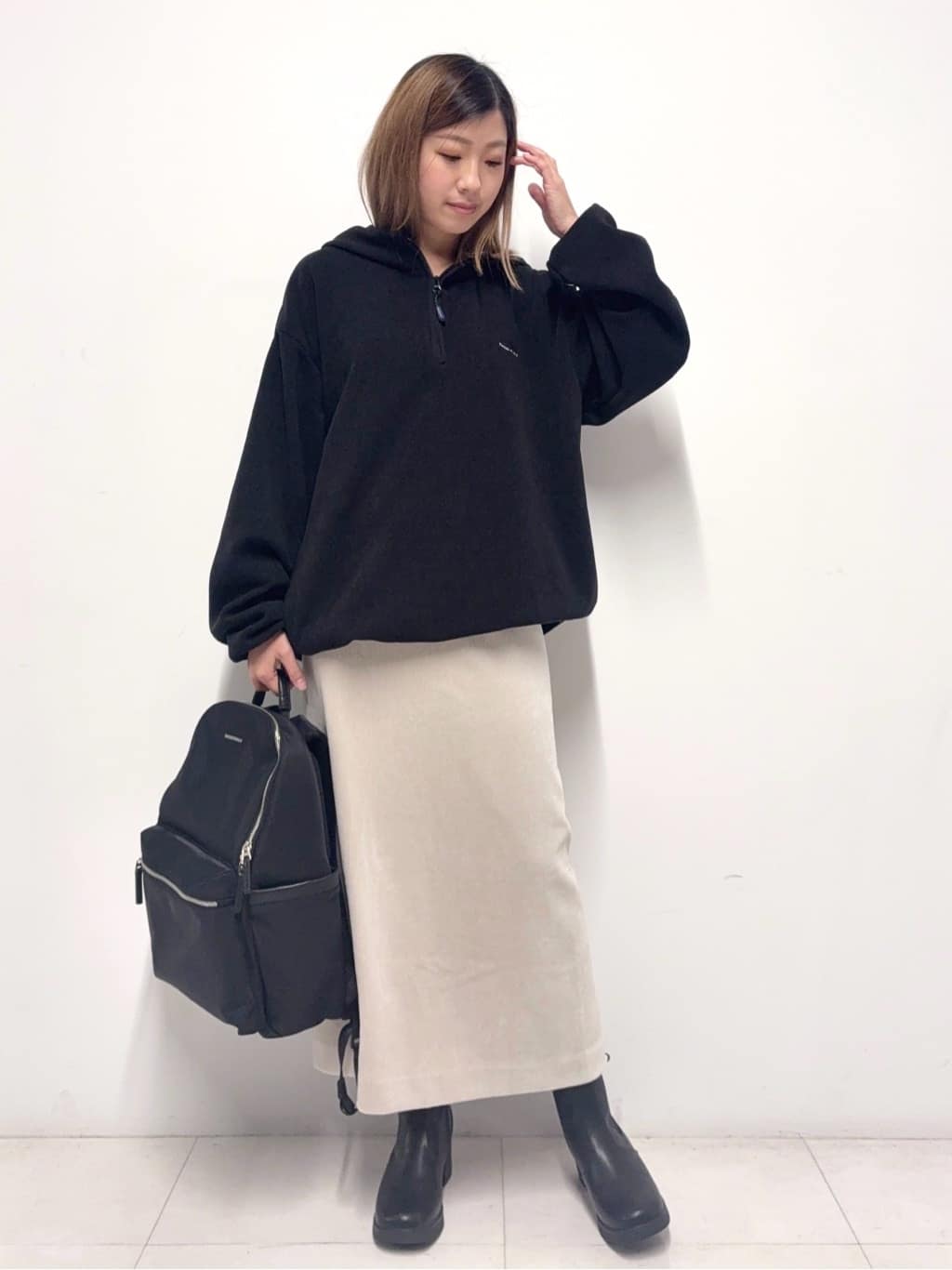 Nishijimaさんの「DRESSTERIOR｜◆THOUSAND MILE（サウザンドマイル）KNIT FLEECE HALF ZIP PARKA」を使ったコーディネート