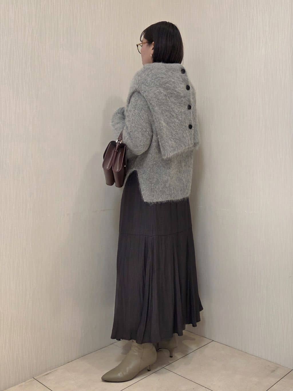 naokoさんの「UNTITLED｜【ゆったり】アルパカ混シャギー カーディガン」を使ったコーディネート
