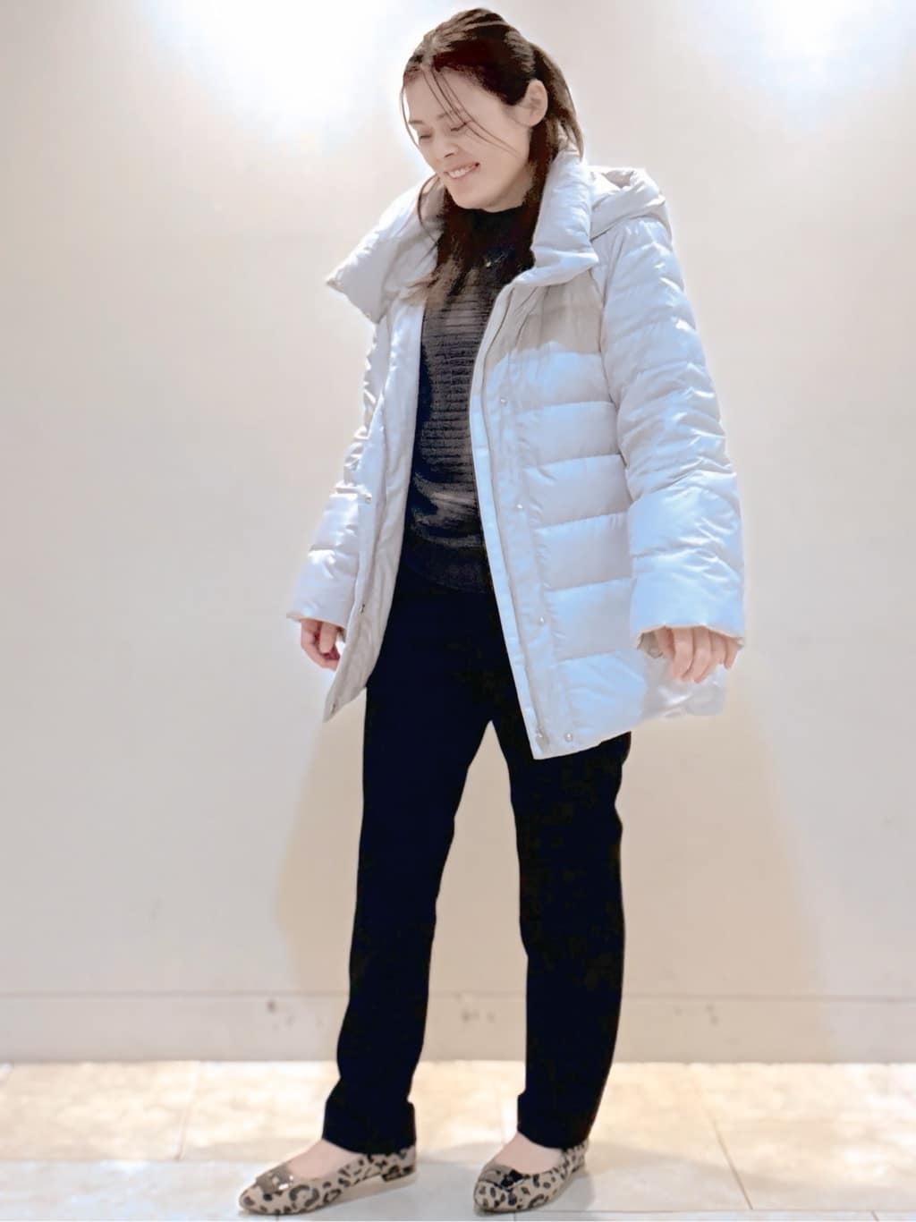 S&auml;K&iuml;さんの「Reflect｜【SS-4Lサイズ】フーデッドミドルダウンコート」を使ったコーディネート