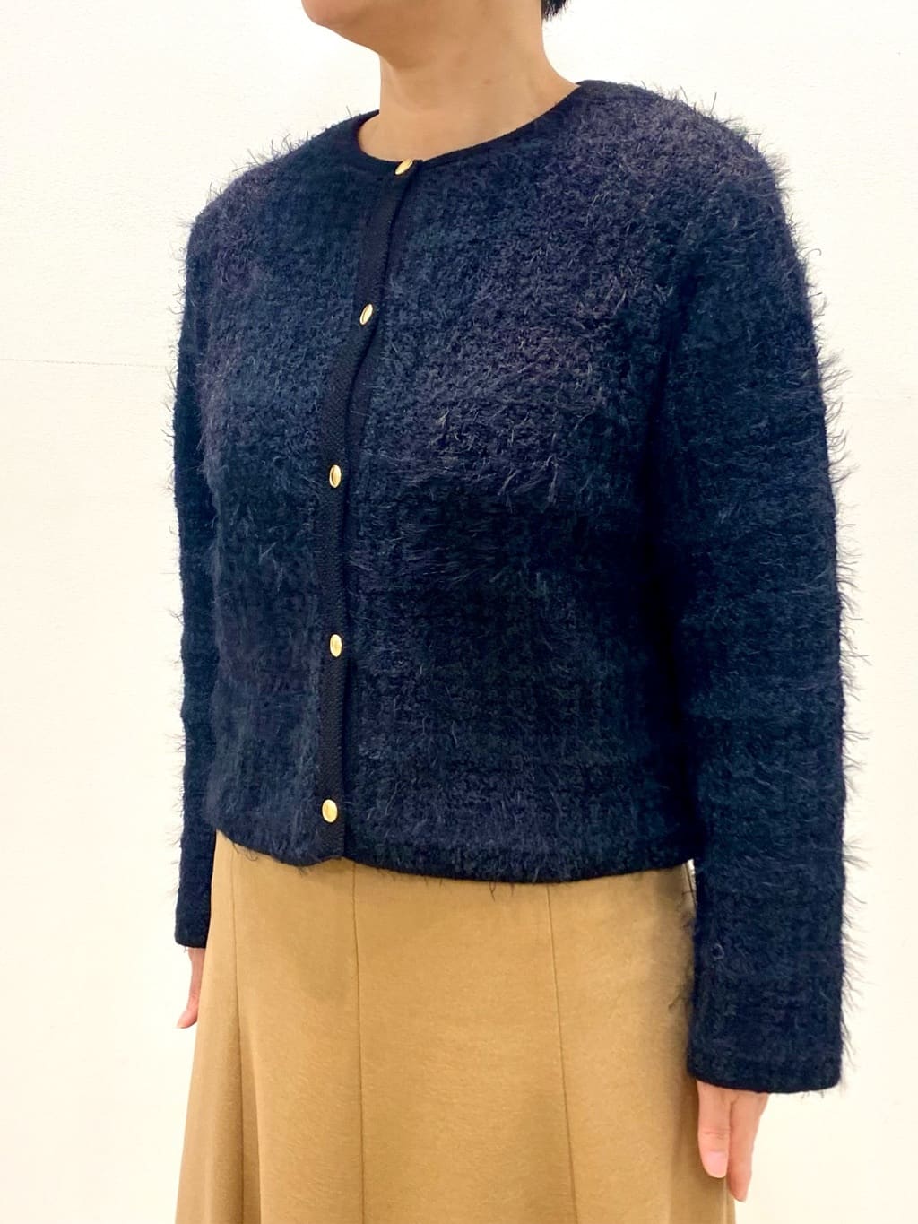 oharaさんの「Reflect｜【お食事会やお出かけに◎】ふんわりジャカード編みカーディガン」を使ったコーディネート