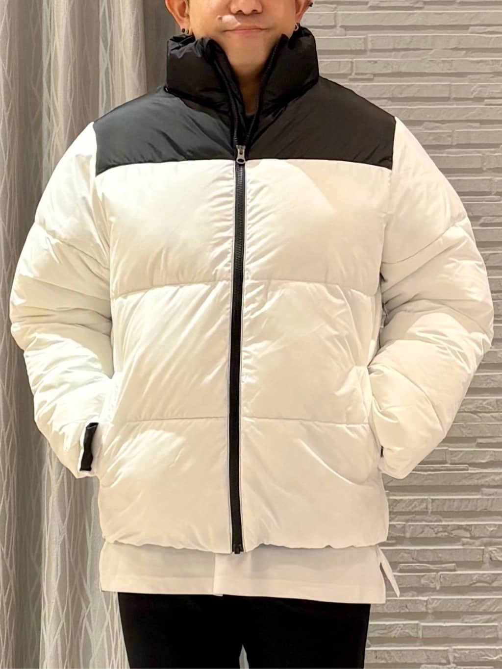 Pーyamaさんの「THE SHOP TK｜【撥水/洗濯機可】寒い季節でも快適 中綿スタンドブルゾン」を使ったコーディネート