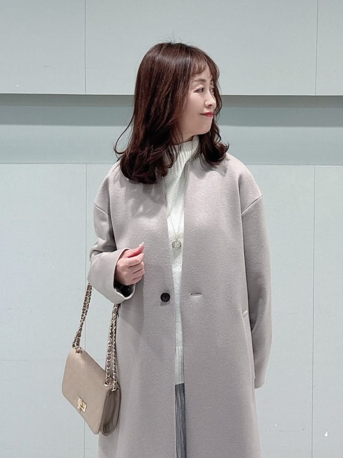 makiさんの「UNTITLED｜【8色展開/洗える】ウールカシミヤ ハイネックニット」を使ったコーディネート