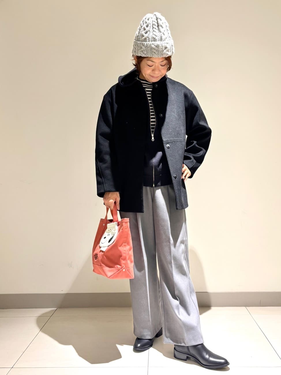 Haruさんの「Dessin｜【洗える】リブタートルネックニット」を使ったコーディネート