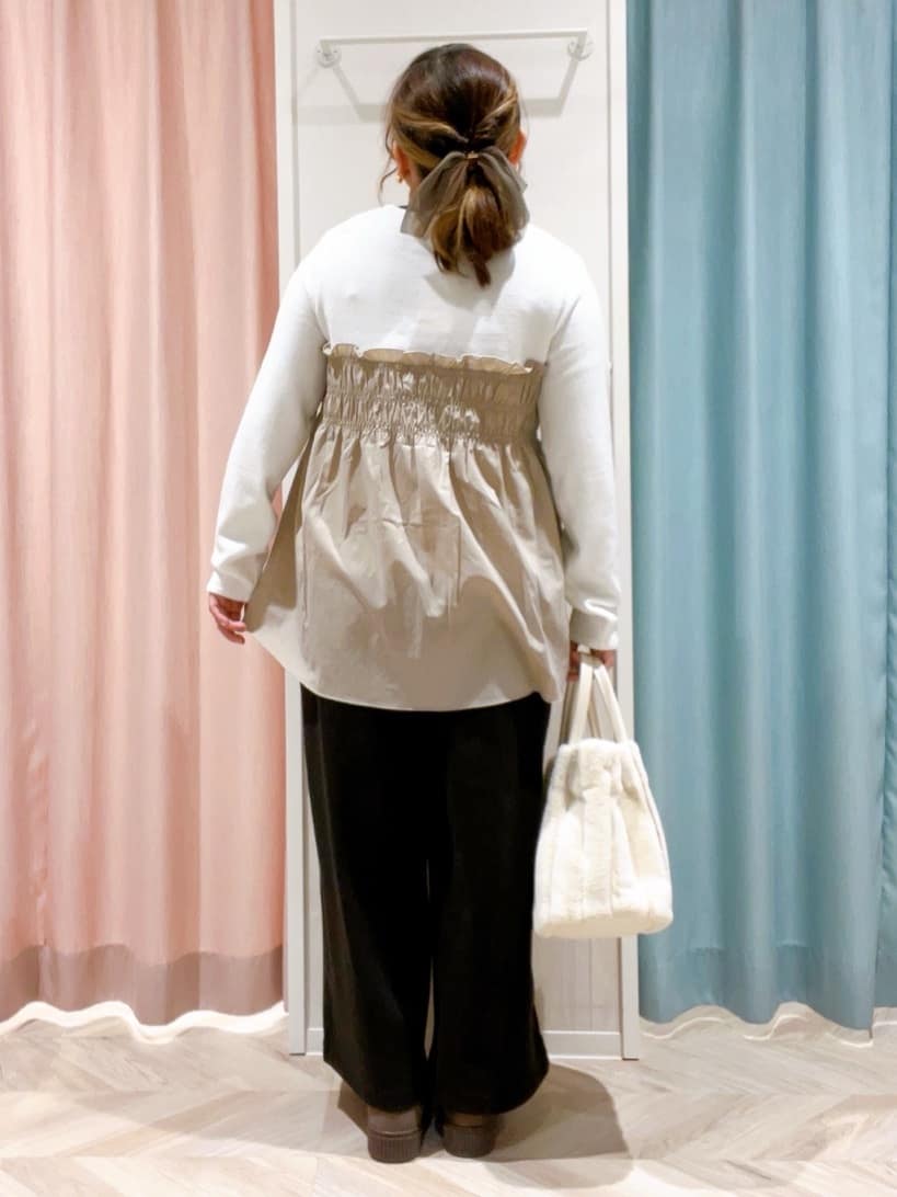 kitaさんの「SHOO･LA･RUE｜【S-LL】1枚でコーデが決まる ビスチェ風ドッキングトップス」を使ったコーディネート