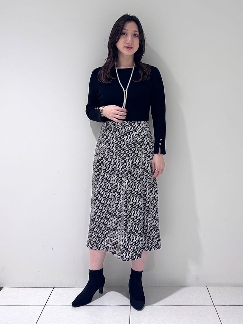 そんさんの「INDIVI｜パール調ボウタイネックレス」を使ったコーディネート