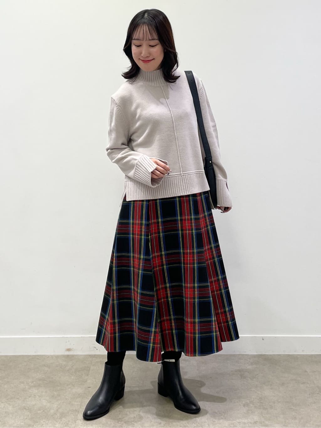 yukariさんの「Dessin｜【洗える】センタータックラインハイネックニット」を使ったコーディネート