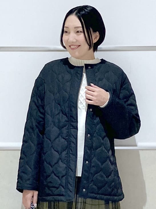 eriko さんの「Dessin｜【洗える】チェック柄起毛フレアスカート」を使ったコーディネート