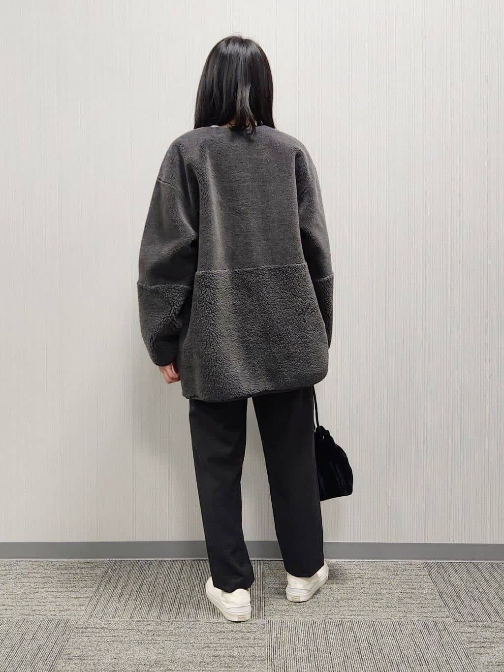 naraさんの「Dessin｜【洗える】ペイント風刺繍入り配色ラインニット」を使ったコーディネート
