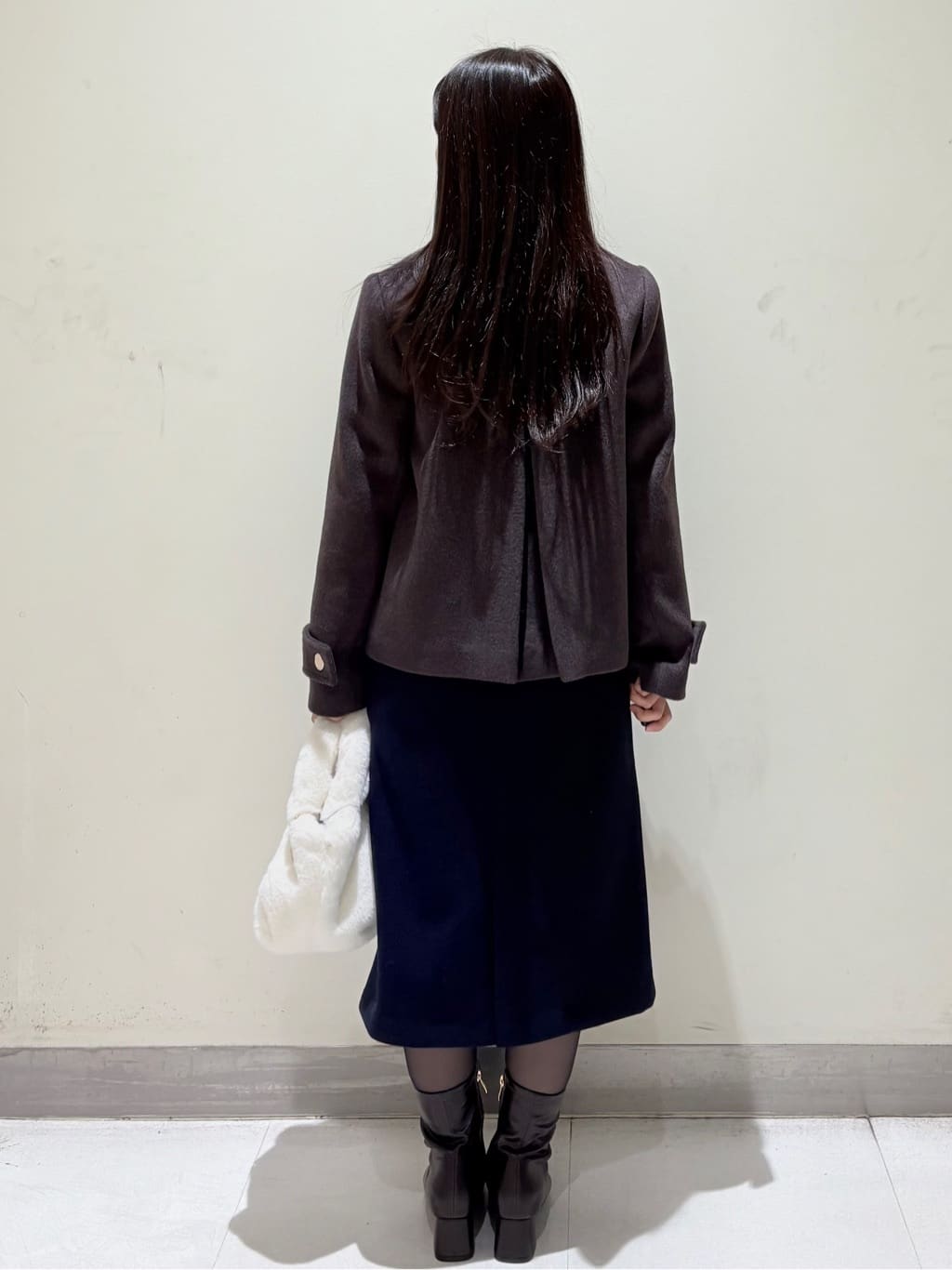 きみさんの「OPAQUE.CLIP｜ノーカラーショートコート」を使ったコーディネート