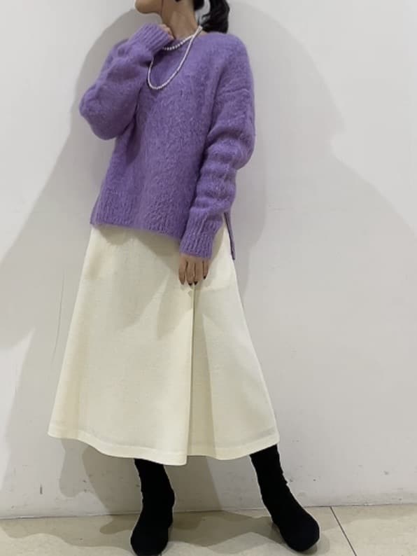 watanabeさんの「UNTITLED｜【ゆったり】アルパカ混シャギーニット」を使ったコーディネート