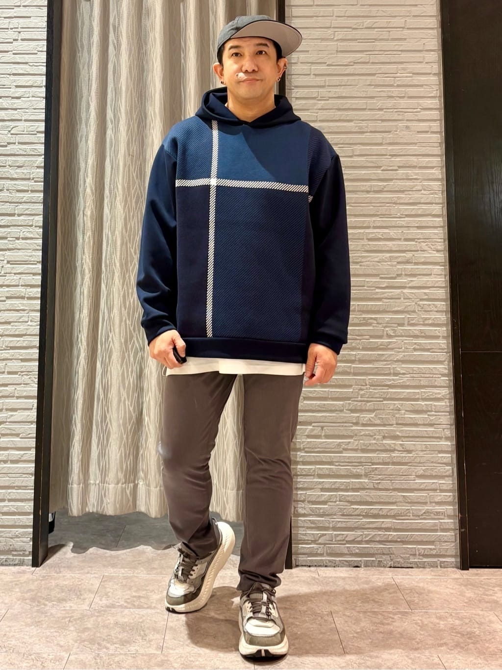 Pーyamaさんの「THE SHOP TK｜【撥水/洗濯機可】寒い季節でも快適 中綿スタンドブルゾン」を使ったコーディネート