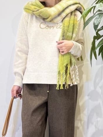 misakiさんの「SHOO･LA･RUE｜【洗濯機可/S-LL/あったか】ラフ過ぎない 大人のイージーワイドパンツ」を使ったコーディネート