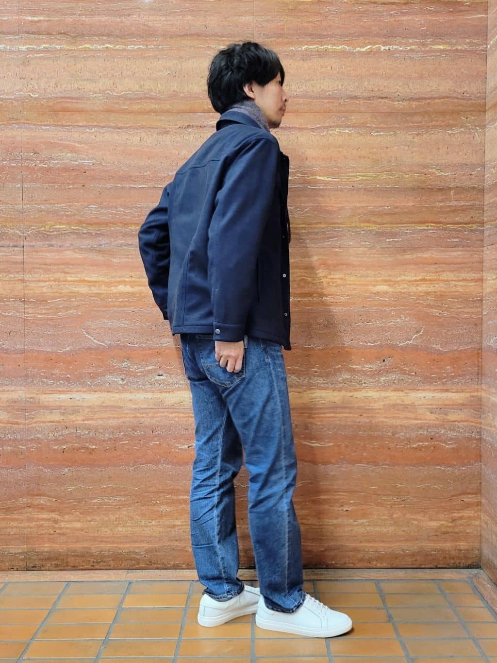 piroyaさんの「TAKEO KIKUCHI｜【洗えるウールカシミヤ】グラデーションマフラー」を使ったコーディネート