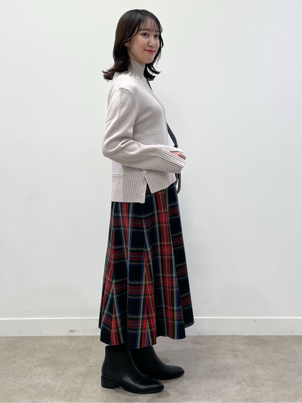 yukariさんの「Dessin｜【洗える】センタータックラインハイネックニット」を使ったコーディネート