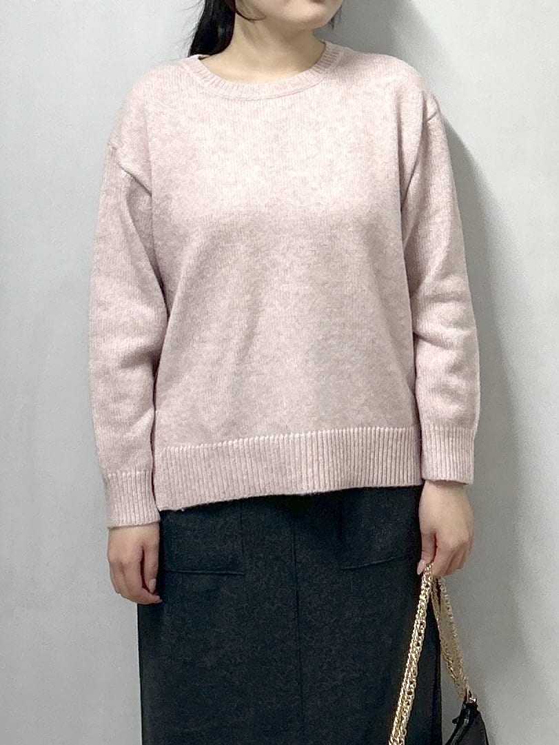 sayaさんの「OPAQUE.CLIP｜リラクシークルーネックニット【洗濯機OK】」を使ったコーディネート