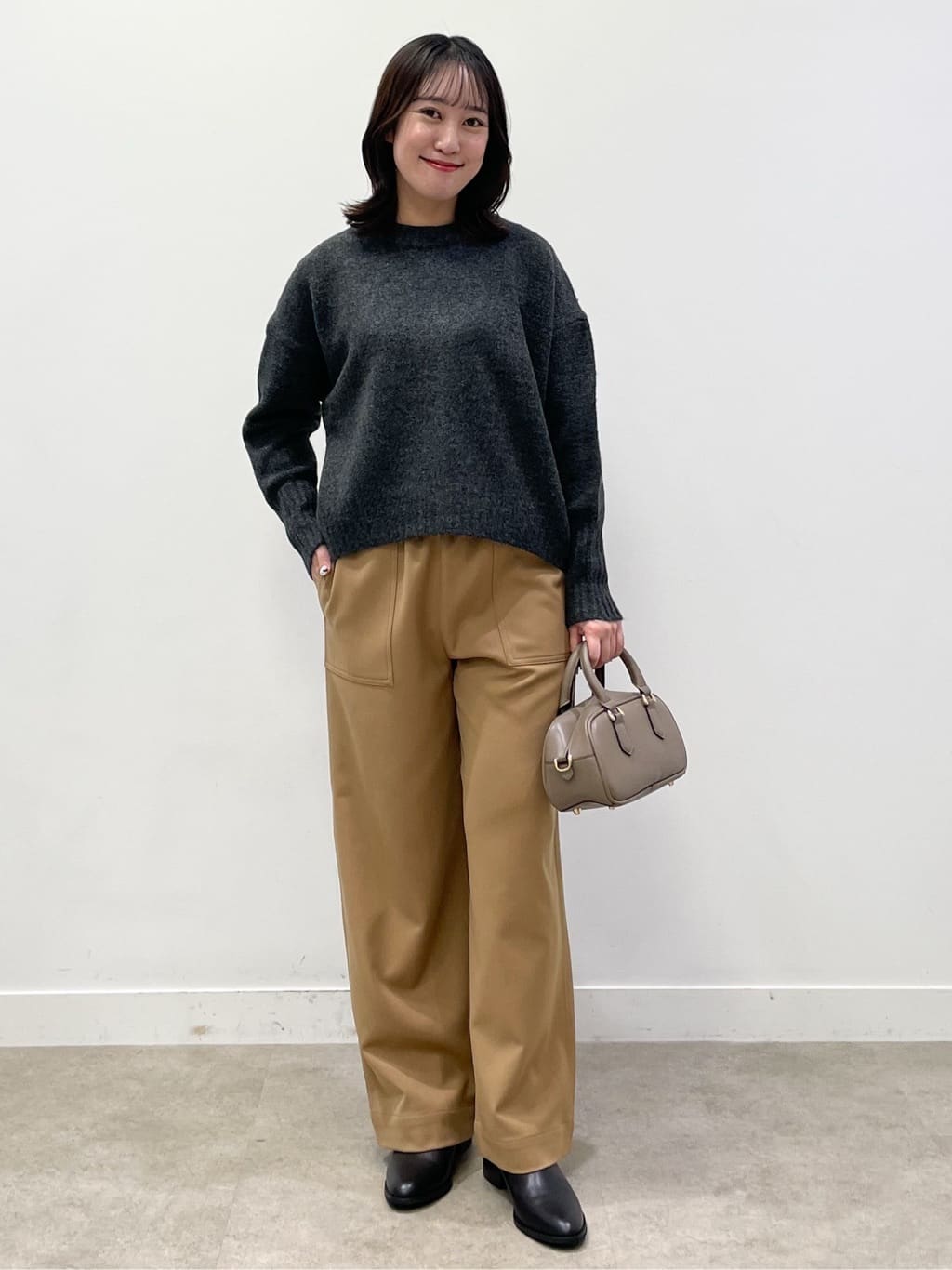 yukariさんの「Dessin｜【洗える】クルーネックワイドニット」を使ったコーディネート