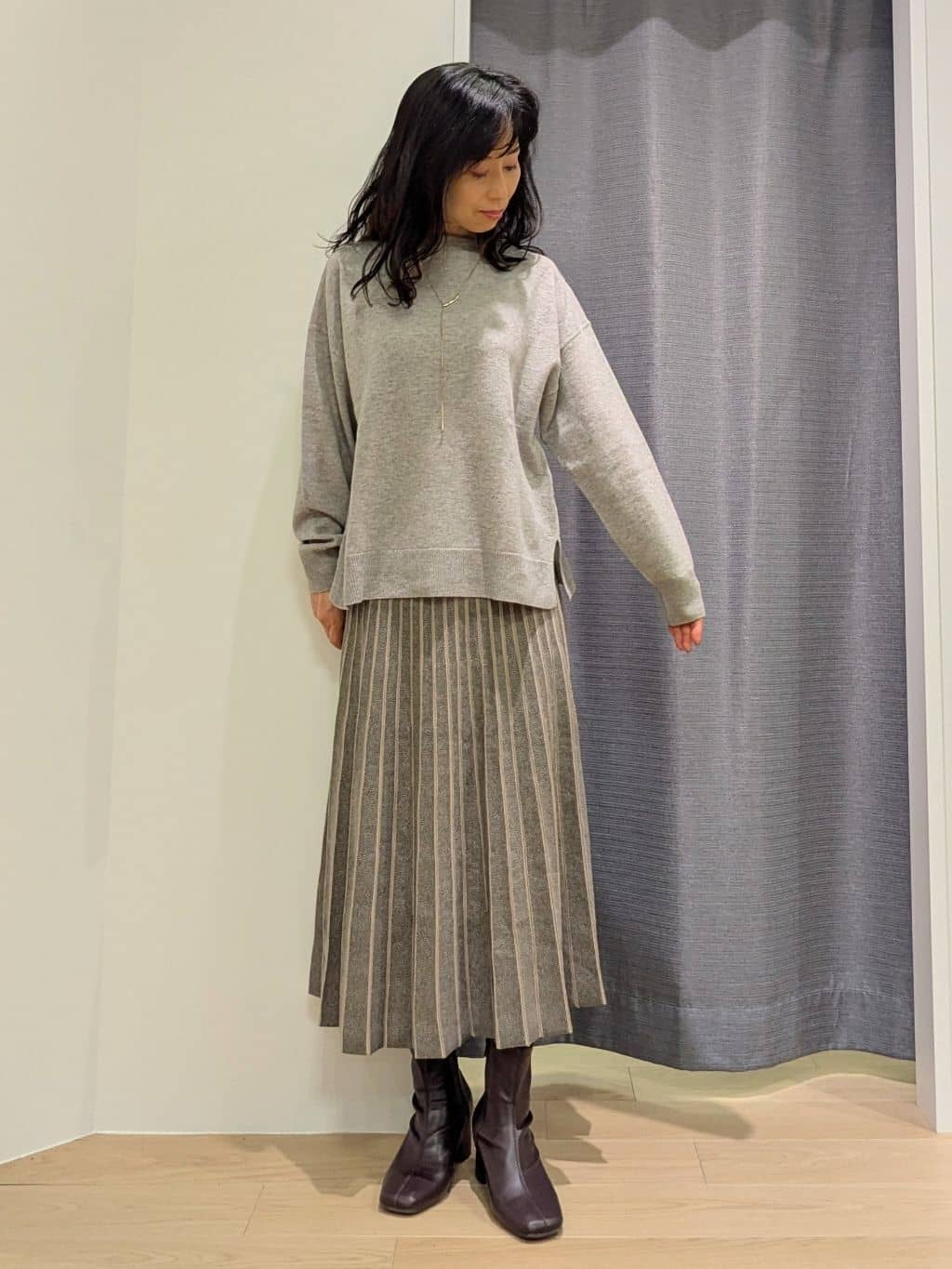 miiさんの「INDIVI｜【A4サイズ対応】ワンショルダートートバッグ」を使ったコーディネート