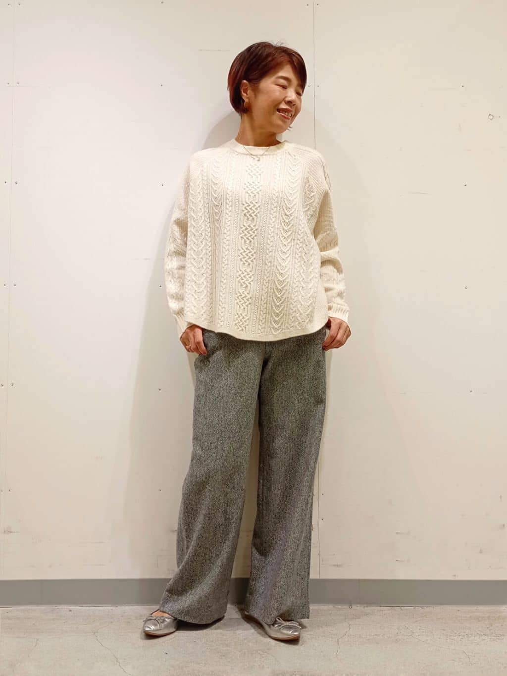 Kさんの「INDIVI｜【名品／撥水／抗菌防臭】ショート丈リサイクルダウンコート」を使ったコーディネート